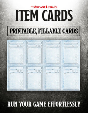 Fillable Item Cards (5E)