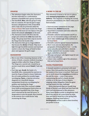 Fangs of Oatali, 6th-Level Adventure (5E - PDF)