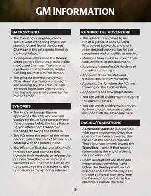 The Demon in the Mirror, 5th-Level Adventure (5E - PDF)