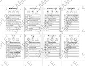 Monster Bundle: 357 Pre-Filled Monster Cards (5E - PDF)