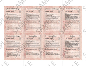 Monster Bundle: 357 Pre-Filled Monster Cards (5E - PDF)