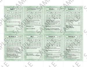 Monster Bundle: 357 Pre-Filled Monster Cards (5E - PDF)