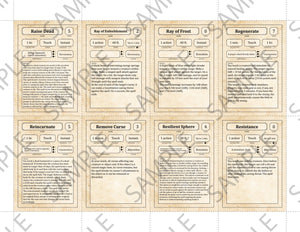 Spell Cards Expansion Pack: 319 Pre-Filled Spells (5E - PDF)