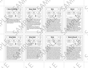 Spell Cards Expansion Pack: 319 Pre-Filled Spells (5E - PDF)