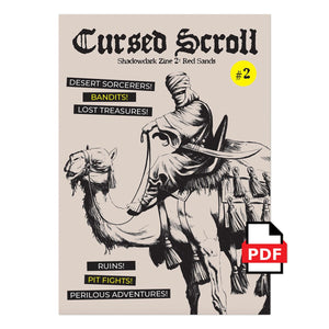 Cursed Scroll Zine, Vol. 2: Red Sands, PDF (Shadowdark RPG)