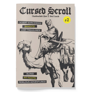 Cursed Scroll Zine, Vol. 2: Red Sands, Print + PDF (Shadowdark RPG)