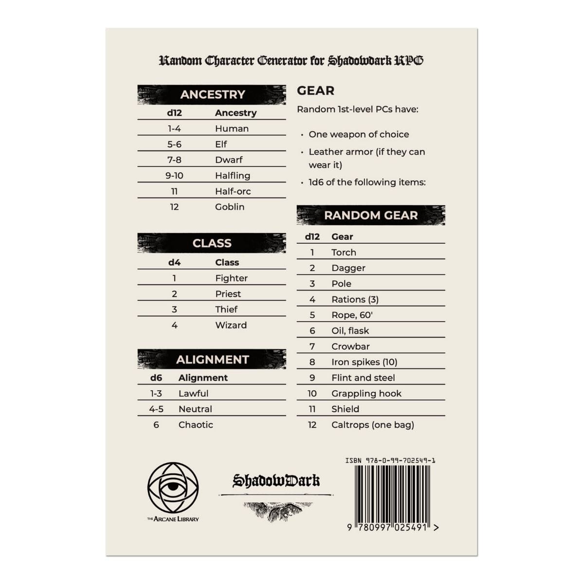 Shadowdark RPG Quickstart Set (PDF)