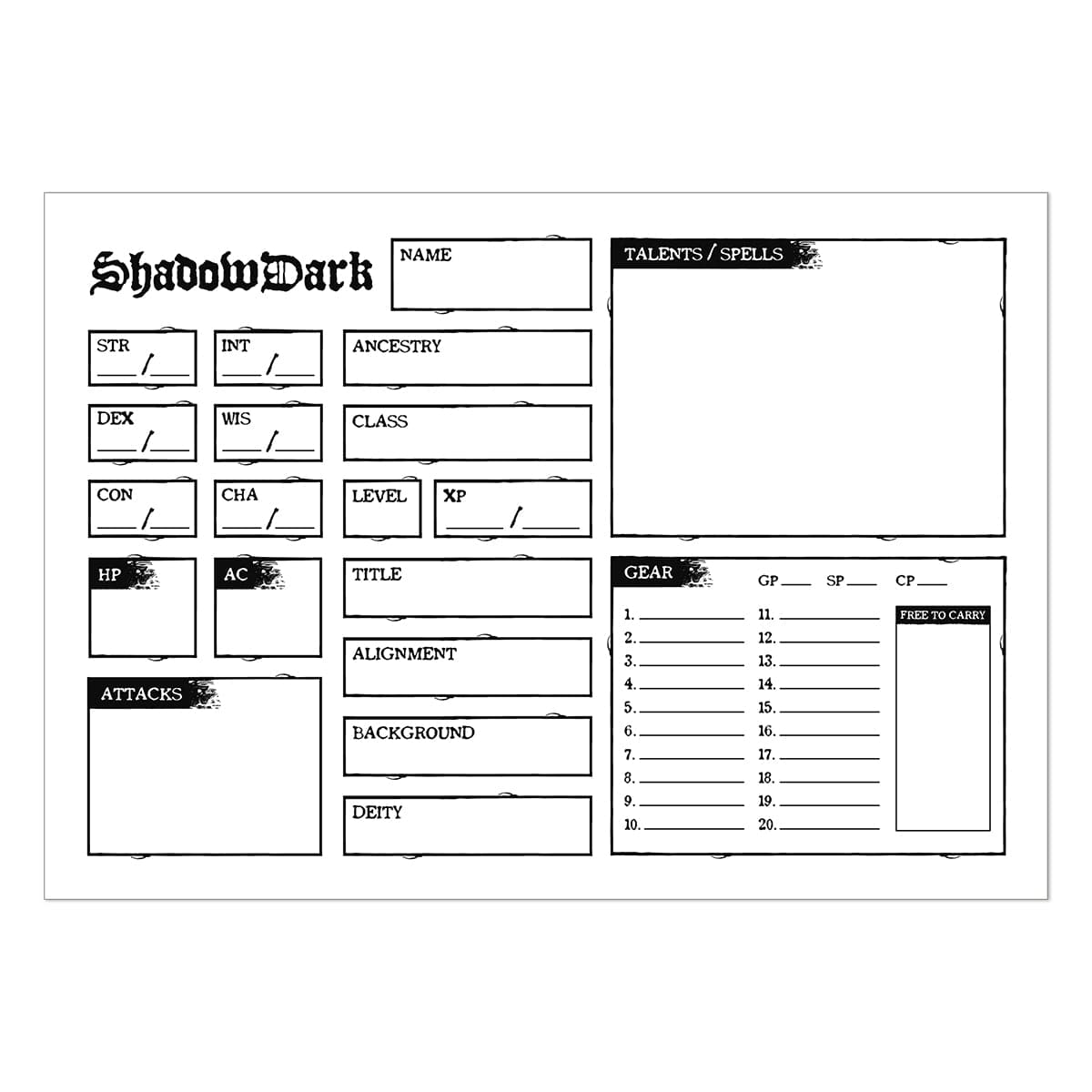 Shadowdark RPG (Hardcover Book + PDF)