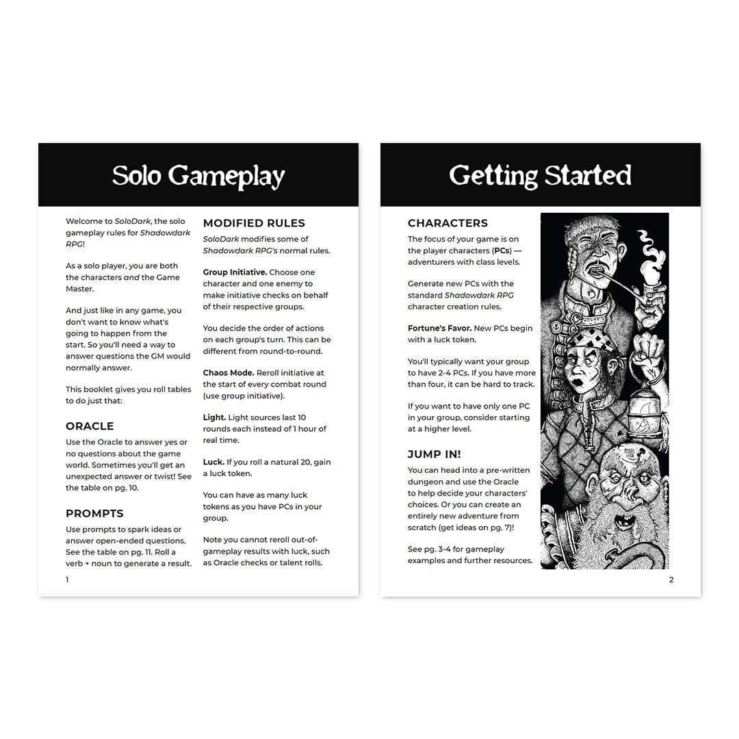 SoloDark: Solo Rules for Shadowdark RPG (PDF)