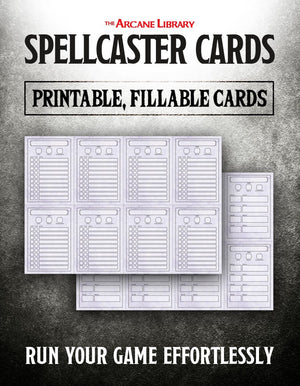 Fillable Spellcaster Cards (5E)