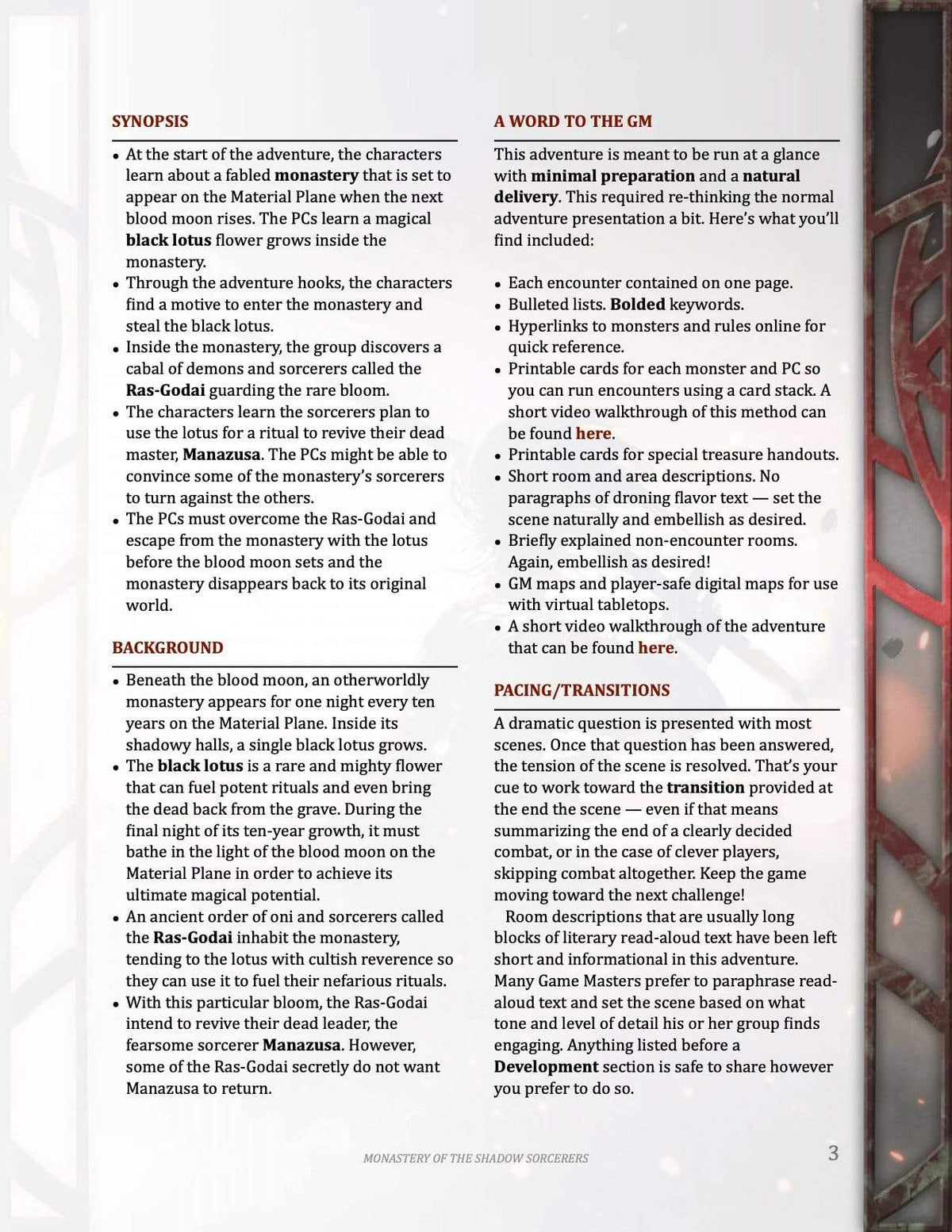 Monastery of the Shadow Sorcerers, 8th-Level Adventure (5E - PDF)