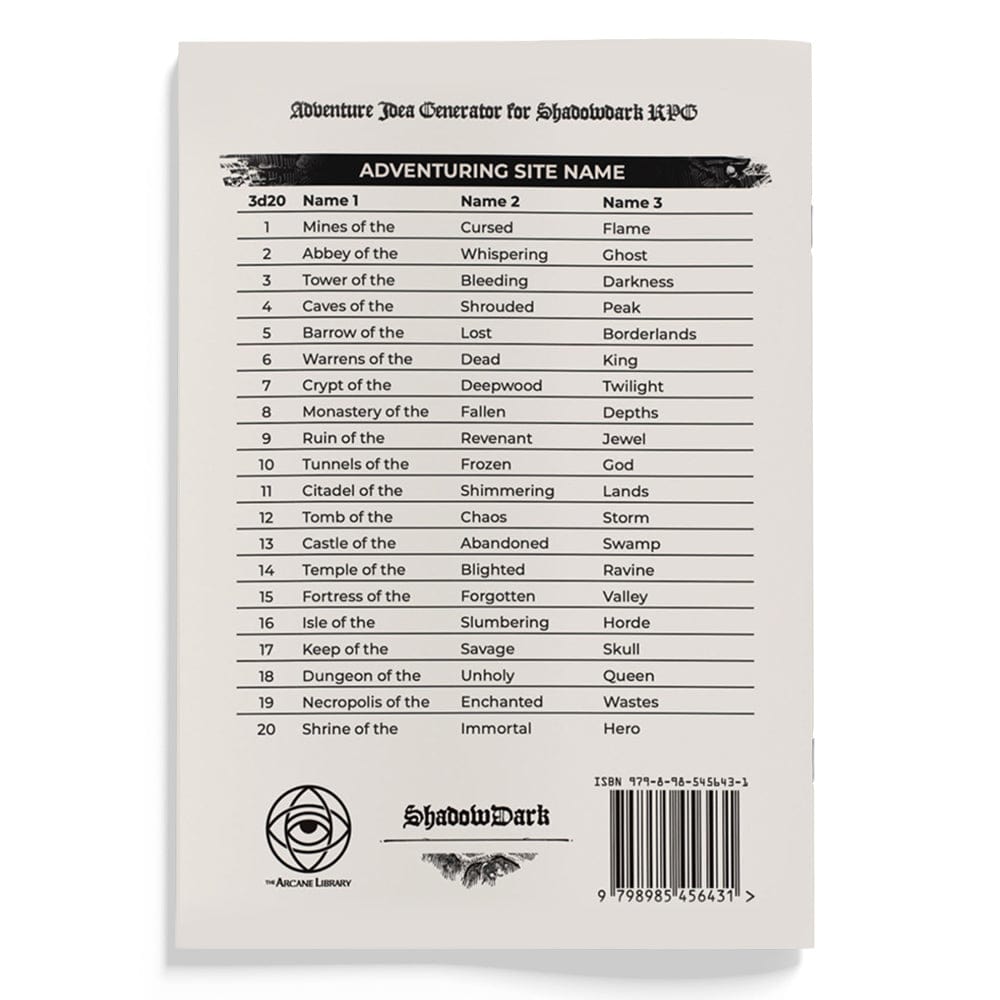 Shadowdark RPG Quickstart Set (Print + PDF)