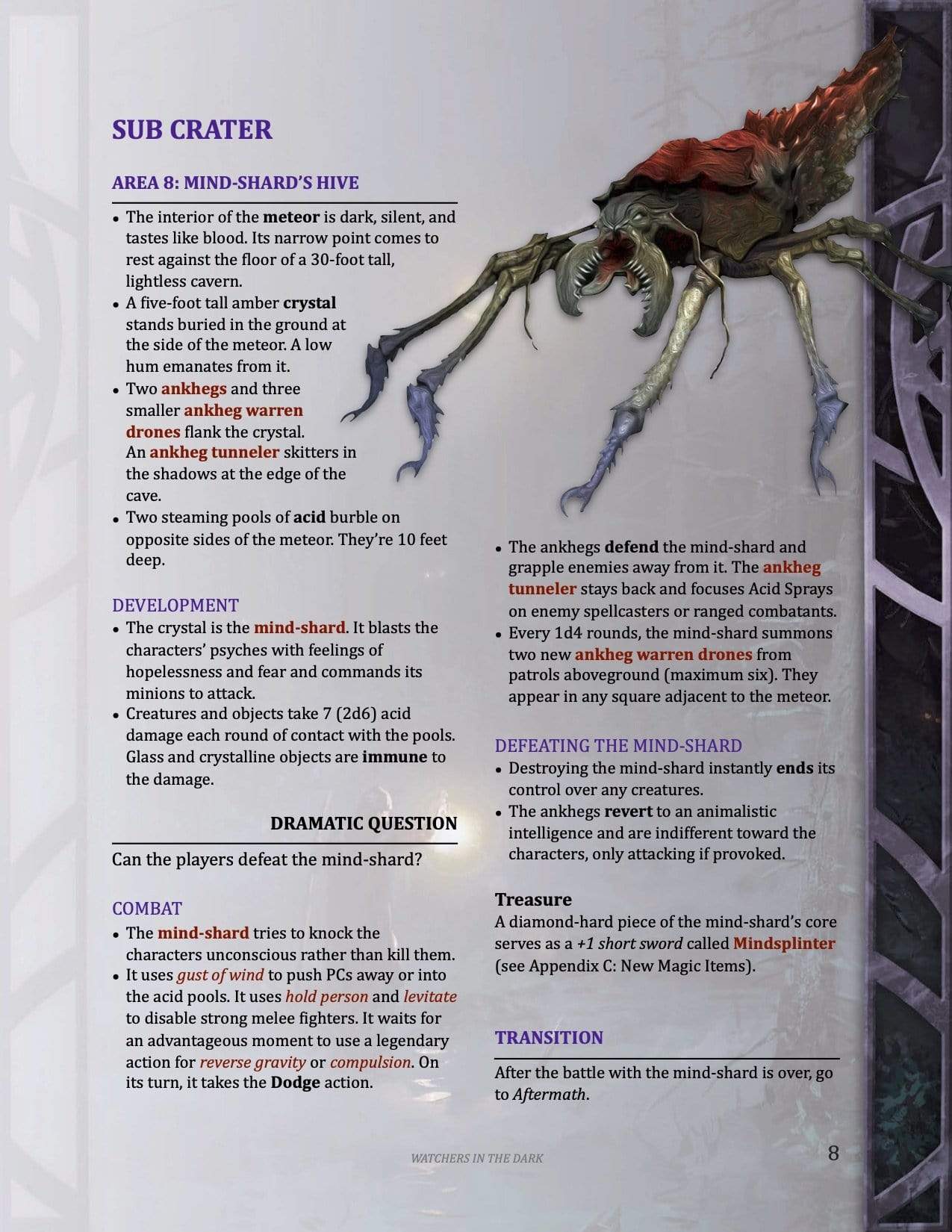 cave monsters dnd 5e Watchers in the Dark, 4th-Level One Shot (5E