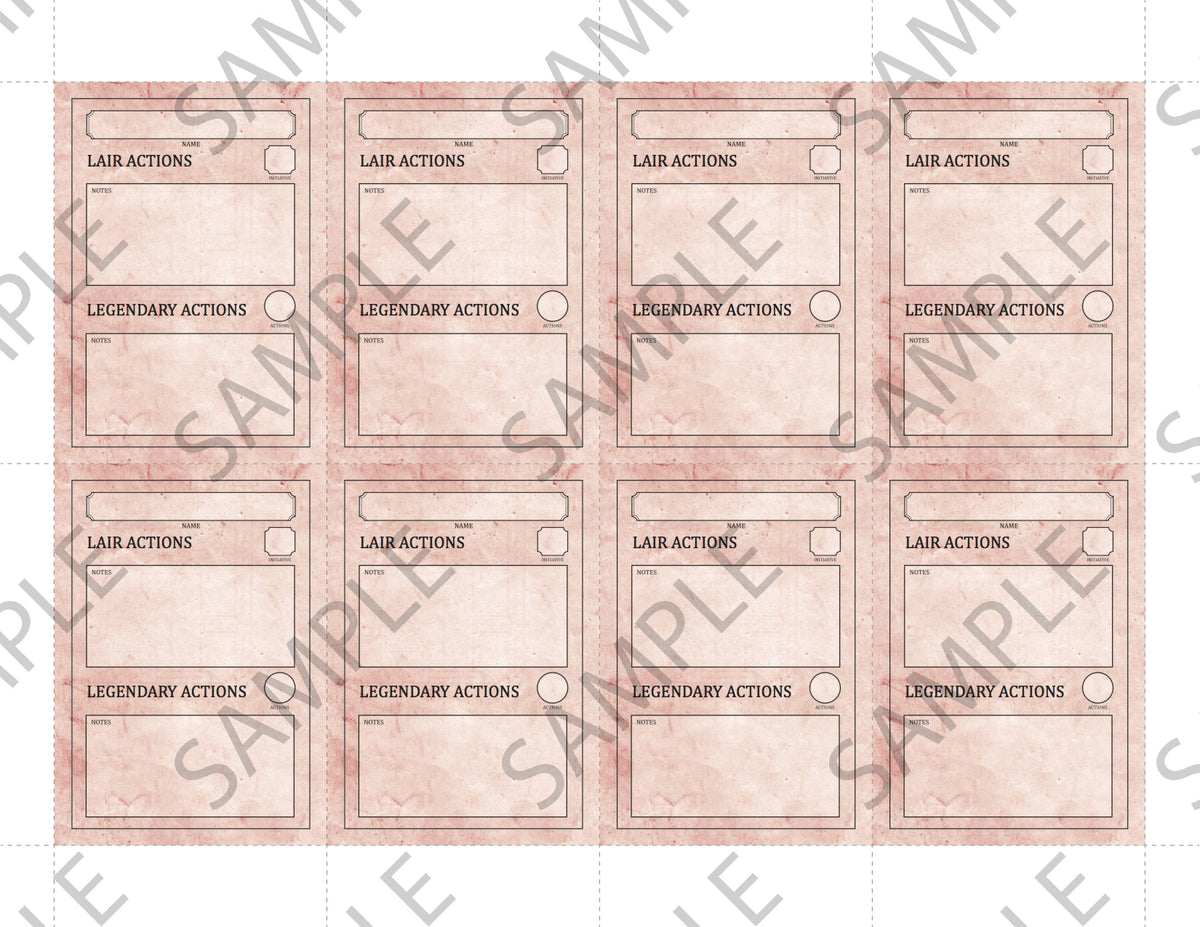 Fillable Legendary Cards (5E - PDF)