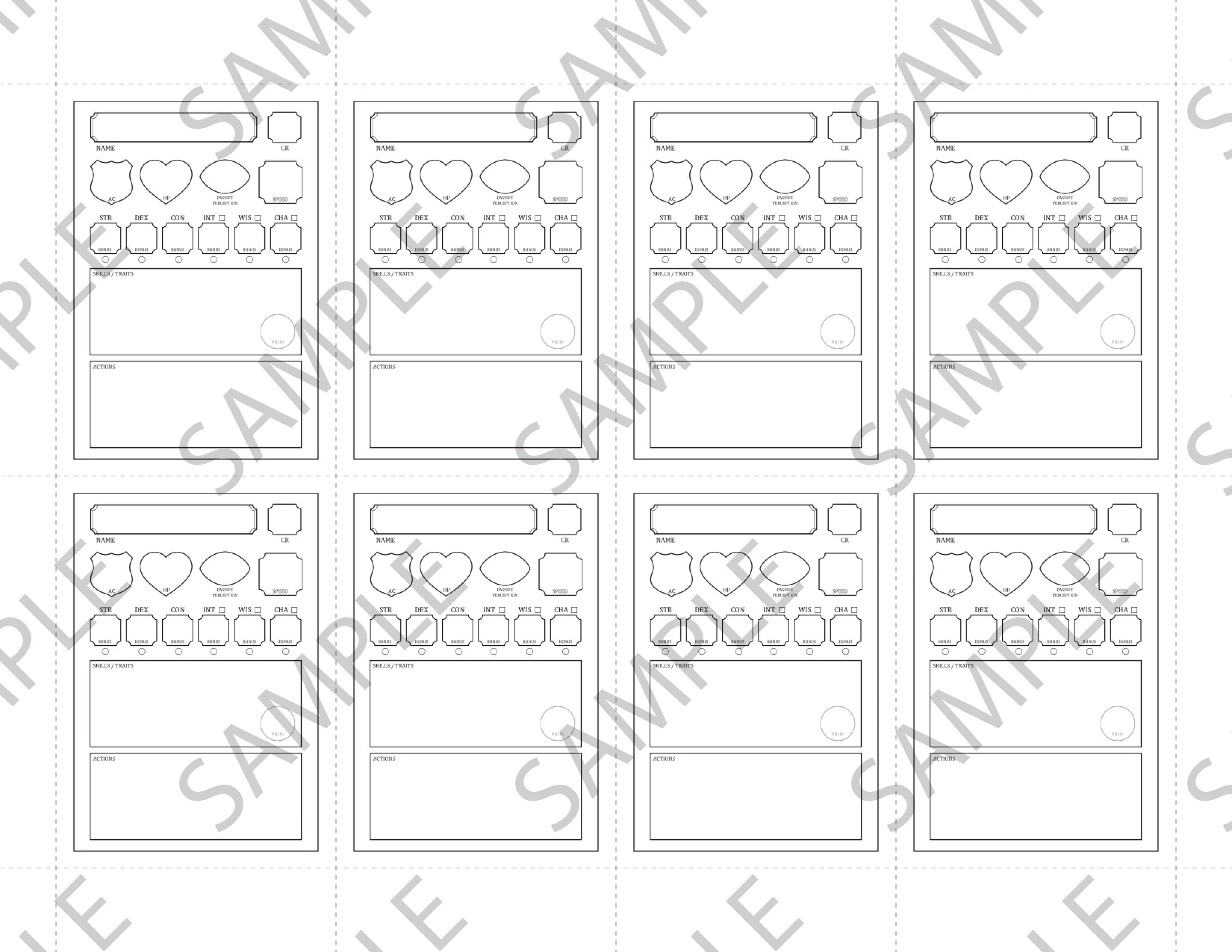 Fillable Monster Cards (5E) - The Arcane Library Fillable Monster Cards (5E) - The Arcane Library