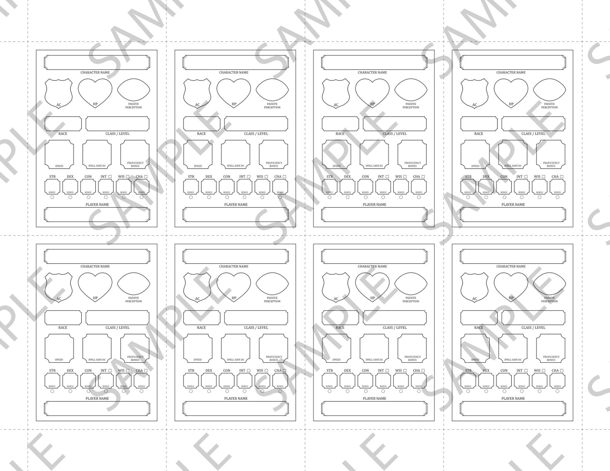 Fillable PC Cards (5E) - The Arcane Library