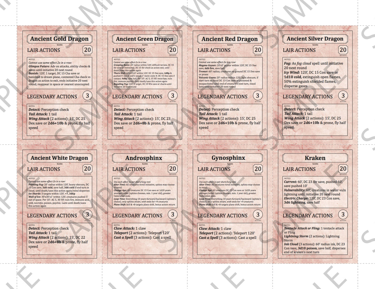 Campaign Bundle: Combat Cards Core Set (5E - PDF)