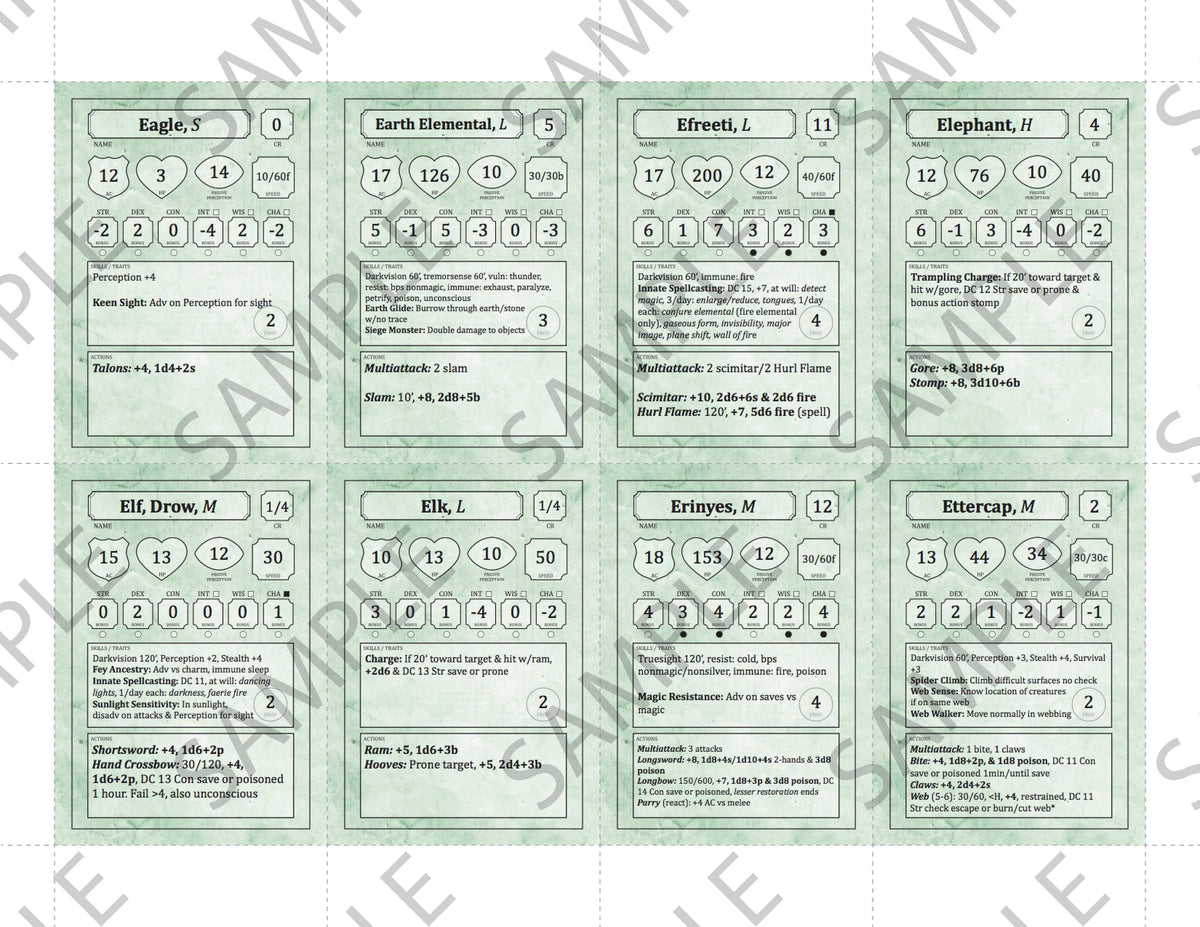 Ultimate Bundle: Combat Cards Full Set (5E - PDF)