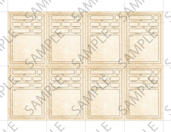 Fillable Spell Cards (5E) - The Arcane Library